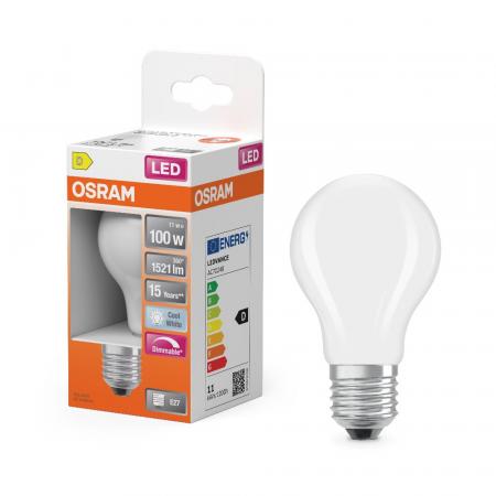 OSRAM E27 leistungsstarke blendreduzierte LED Lampe matt dimmbar 12W wie 100W neutralweißes Licht